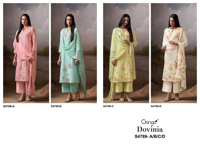 Ganga dovinia 4789 rajasthani dress material wholesale online shopping
